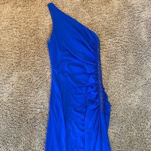 Beautiful long sapphire prom dress